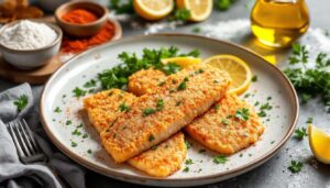 Pavé de merlan pané à l'airfryer : aussi croustillant qu'en friture et deux fois moins gras