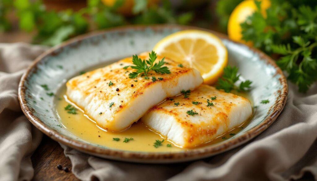 Moins cher que le cabillaud, le lieu noir poêlé au beurre citronné coûte 3 euros par personne