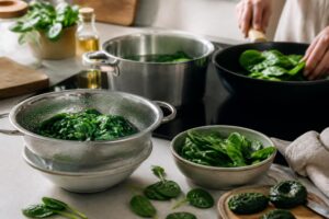 Cuisson des épinards : méthodes, temps et astuces pour ne pas les rater