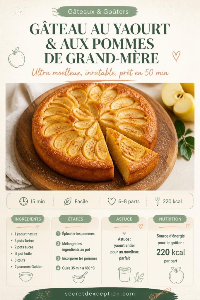 Gâteau au yaourt et aux pommes de grand-mère sur une grille, tranché, saupoudré de cannelle